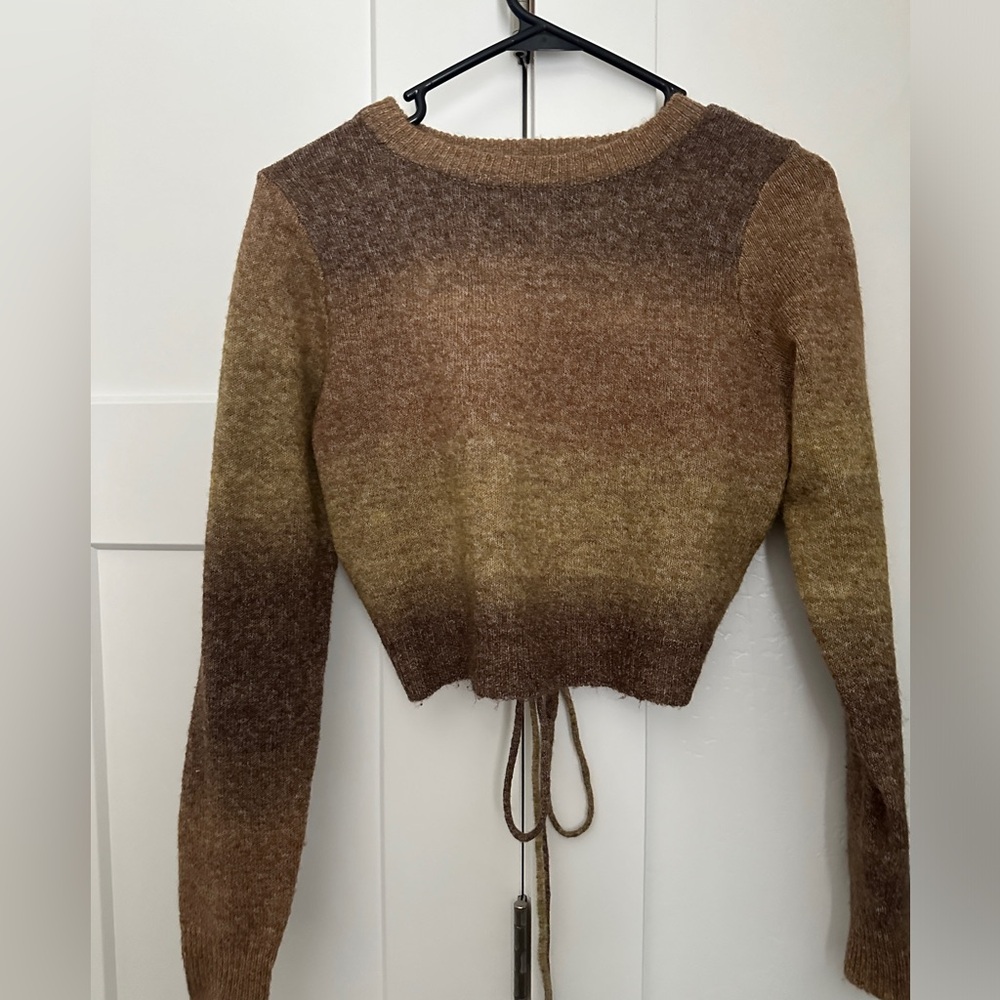 Womens open back sweater